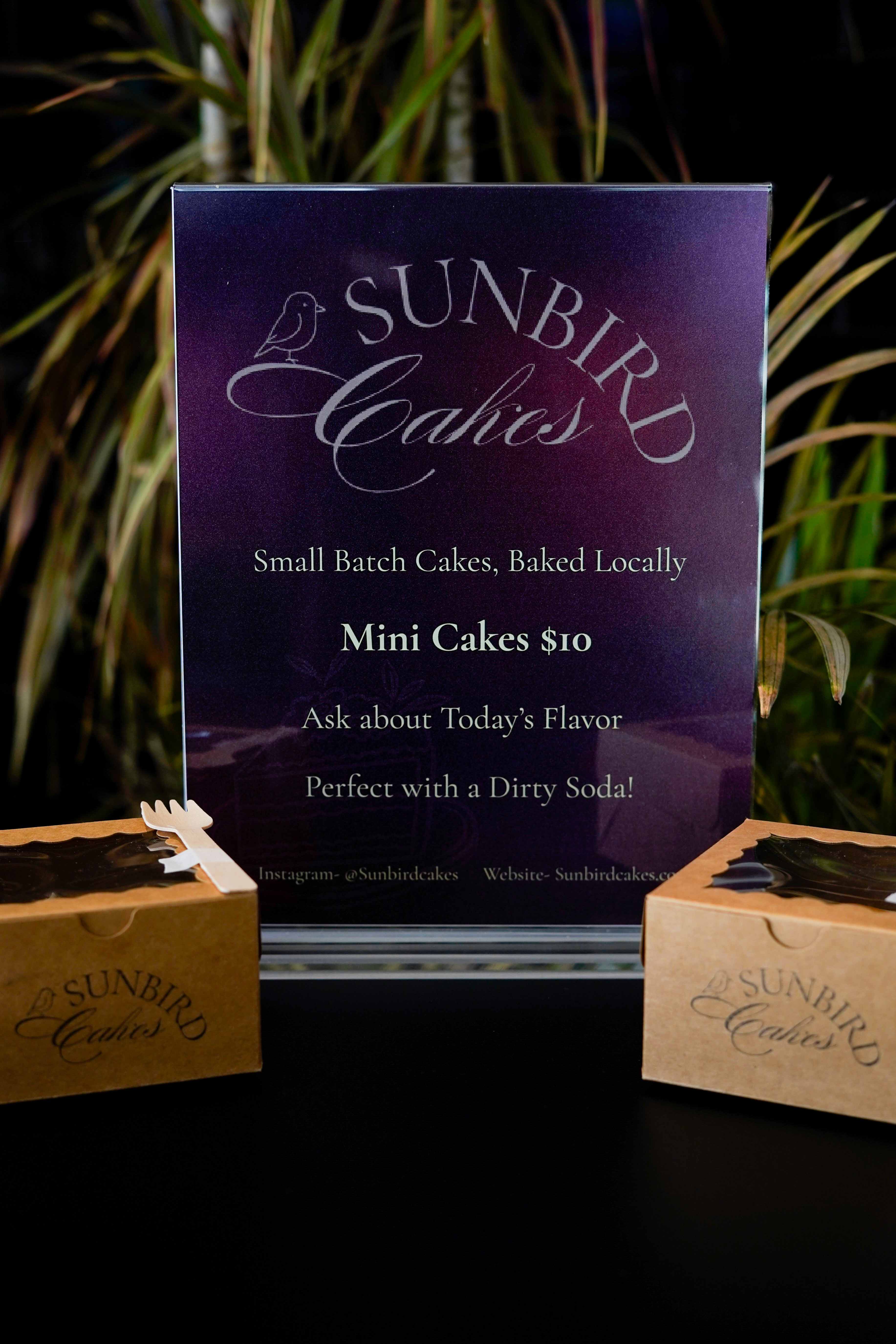 Freshly poured dirty soda with cream and fruit puree swirls